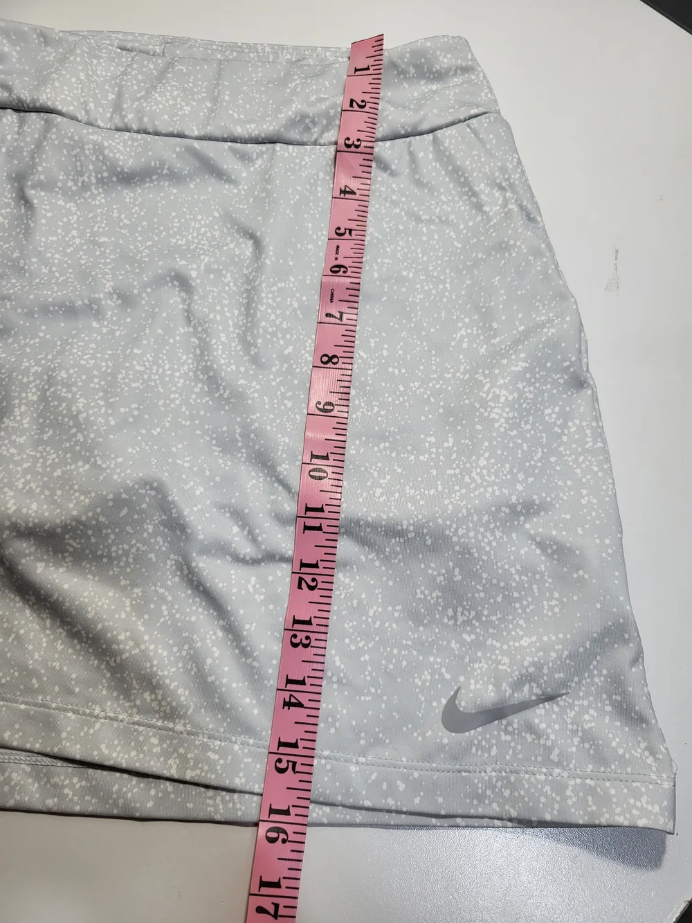 Nike White and Light Gray Athletic Skort
